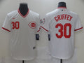 Men's Cincinnati Reds Ken Griffey Jr. #30 White Fashion Stitched Jersey1