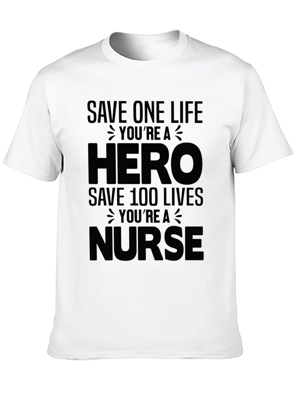 Hero Nurse Graphic Tee - Black Unisex T-Shirt