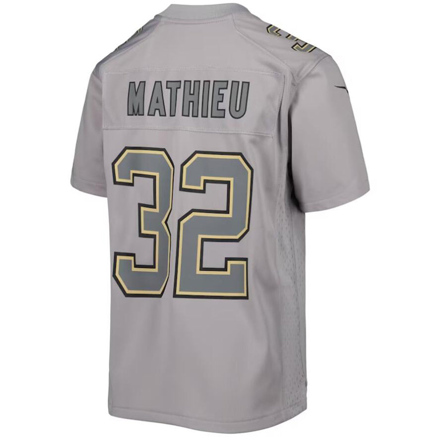 #32 Tyrann Mathieu Player NO.Saints Gray American Game Stitched Football Jerseys
