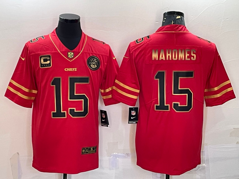 Men's Kansas City Chiefs Patrick Mahomes #15 Red Player Jersey1