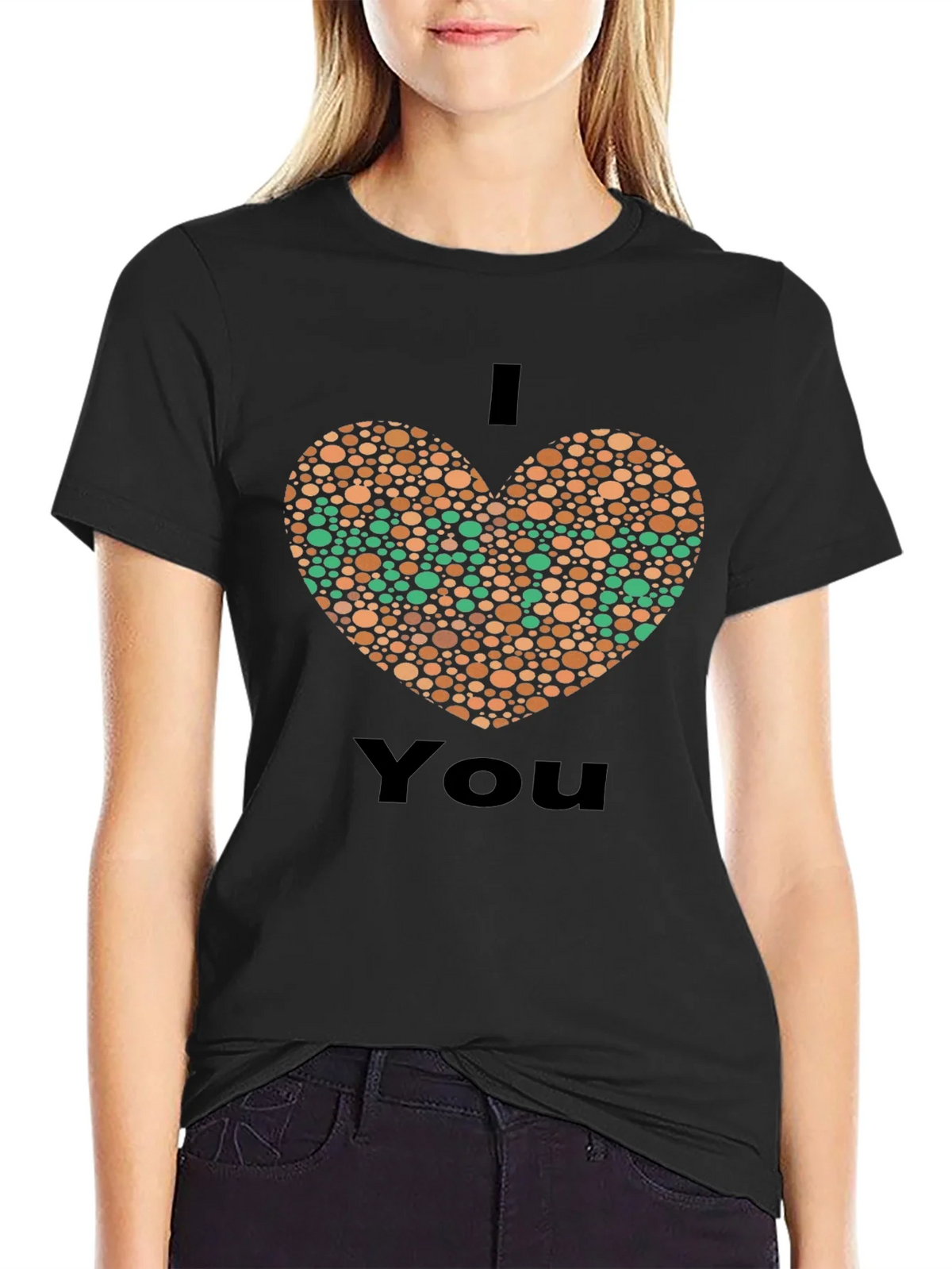 I Heart You Color Blindness Test Graphic Tee