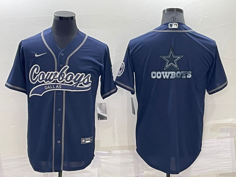 Men's Dallas Cowboys Navy Game Jersey1