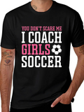 I Coach Girls Soccer T-Shirt Funny Coach Gift