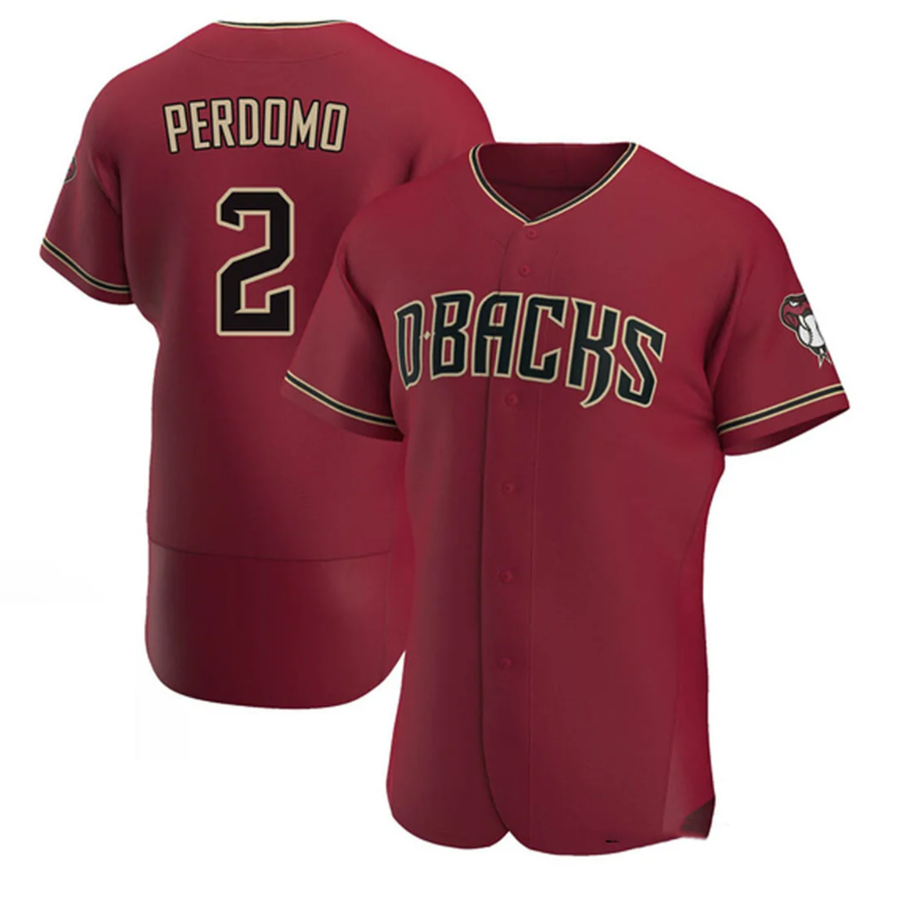 A.Diamondbacks #2 Geraldo Perdomo Player Red Replica Elite Baseball Jerseys