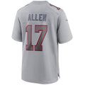 B.Bills #17 Josh Allen Gray Player Game Replica Fashion Football Jerseys