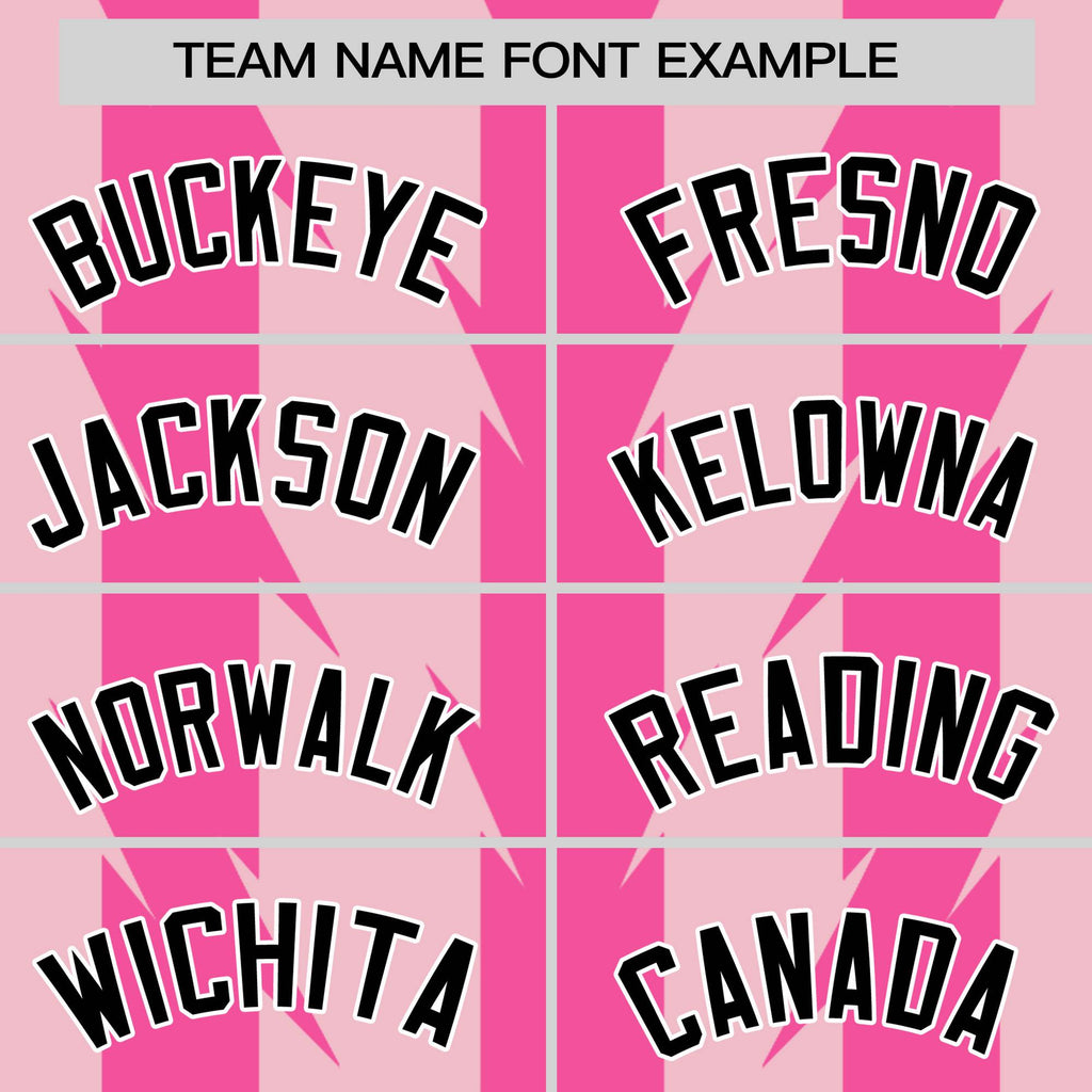 Custom Light Pink Pink Raglan Sleeves Blade Pattern Authentic Baseball Jersey