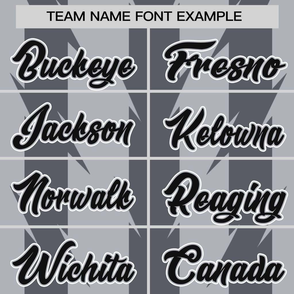 Custom Gray Dark Gray Raglan Sleeves Blade Pattern Authentic Baseball Jersey