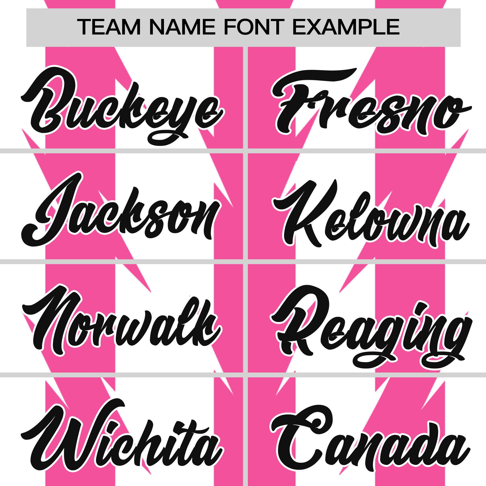 Custom White Pink Raglan Sleeves Blade Pattern Authentic Baseball Jersey