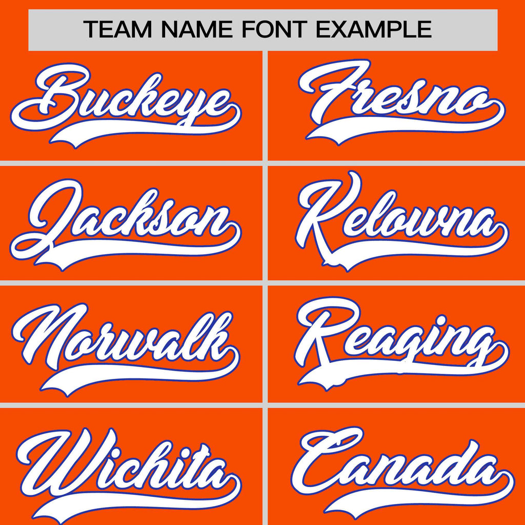 Custom Orange Royal-White Personalized Color Block Authentic Baseball jersey
