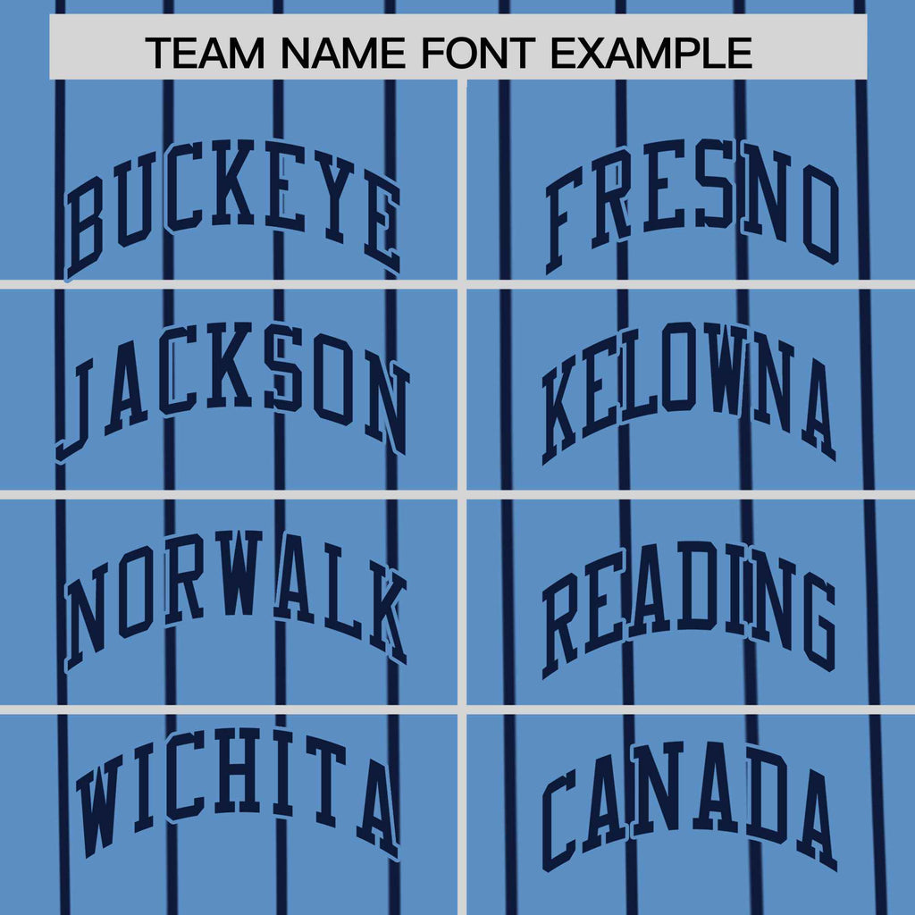 Custom Light Blue Navy Pinstripe Personalized Side Two-tone Authentic Baseball Jersey