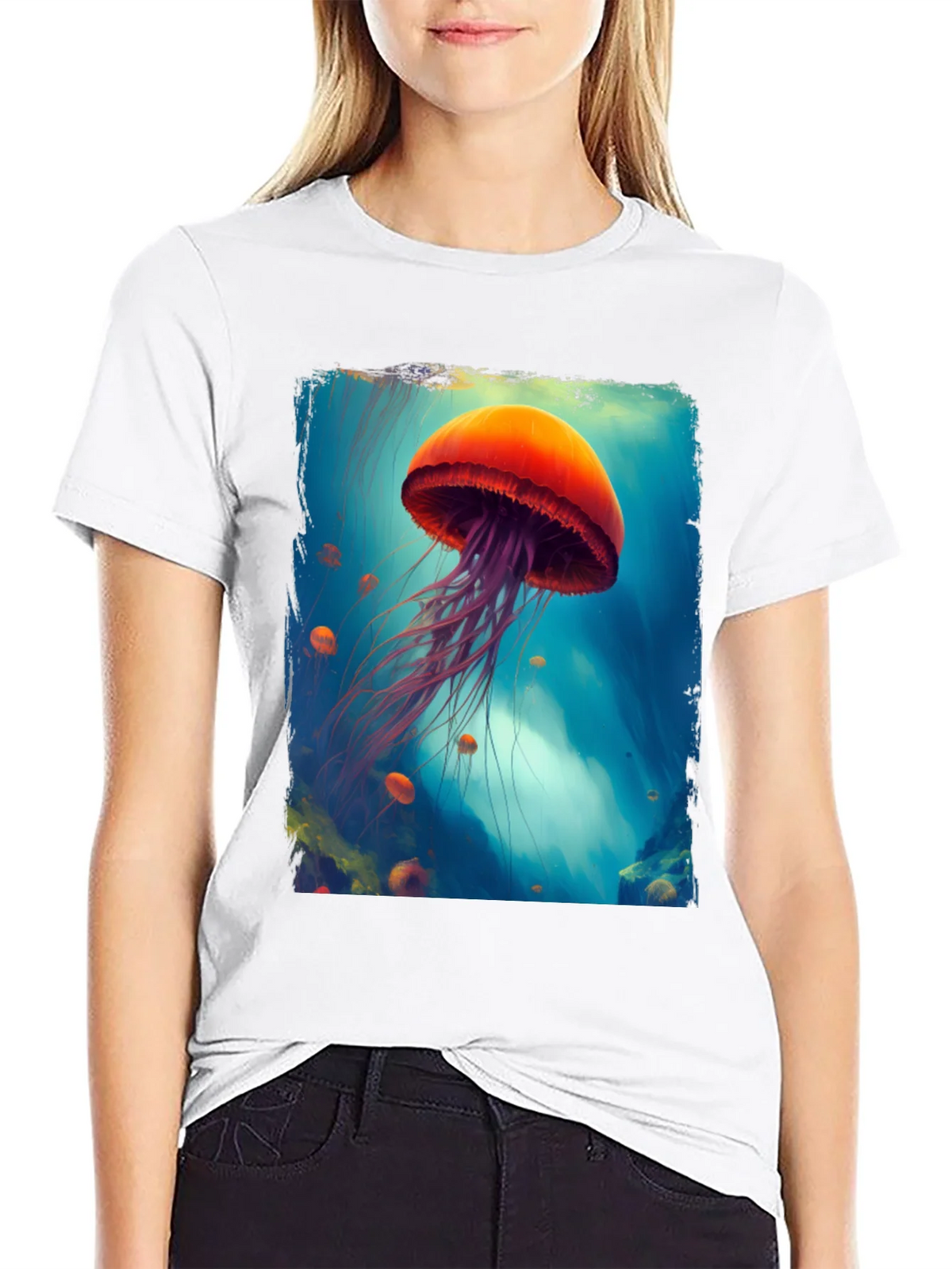 Jellyfish Graphic Tee - Underwater Art Shirt