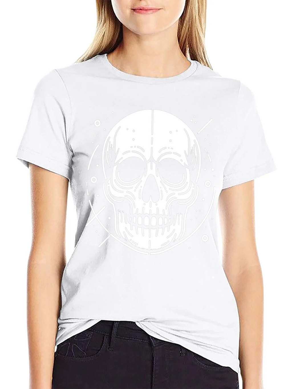 Skull Graphic Print T-Shirt - Modern Style