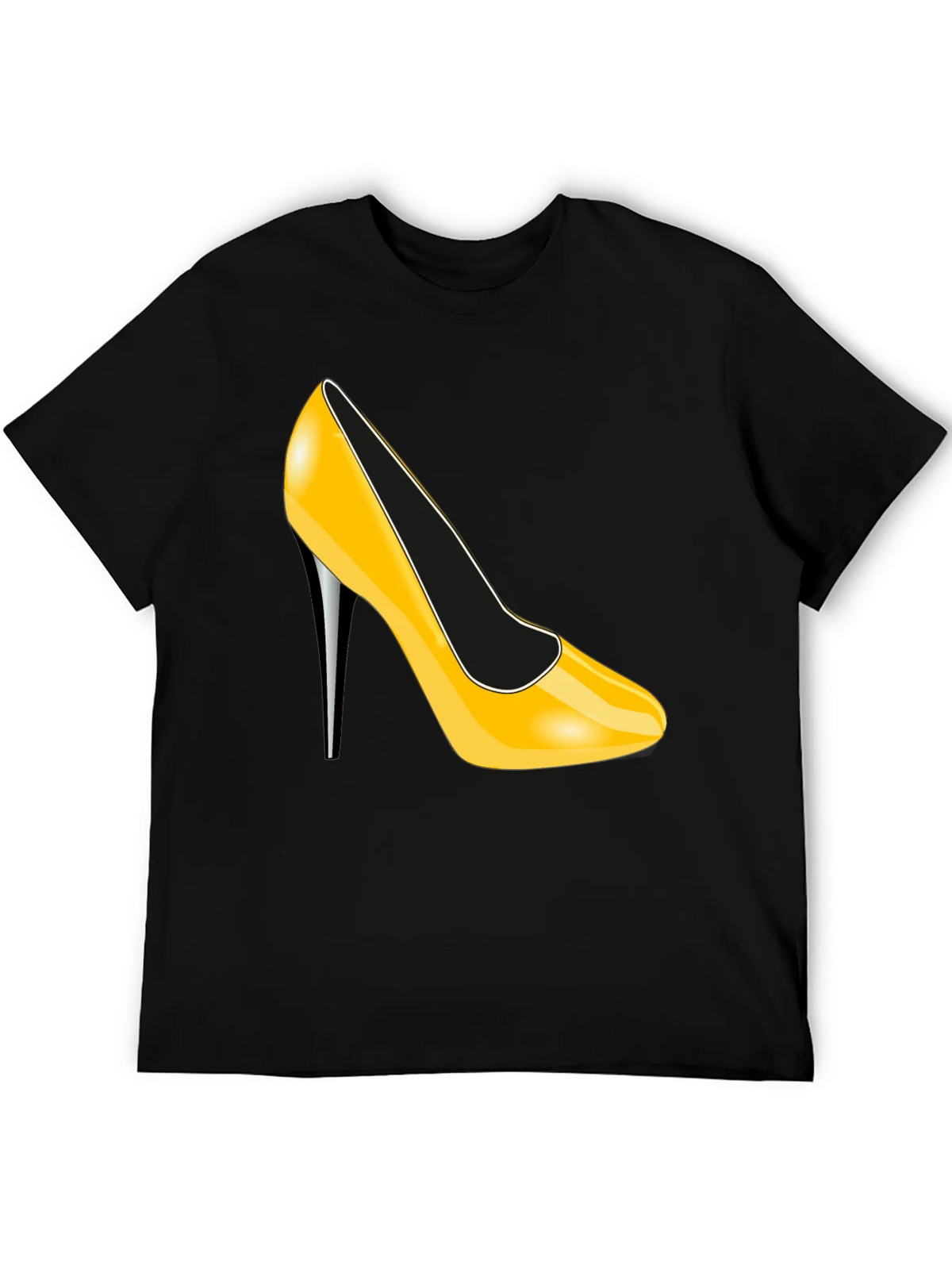 High Heel Graphic T-Shirt - Stylish Black Tee