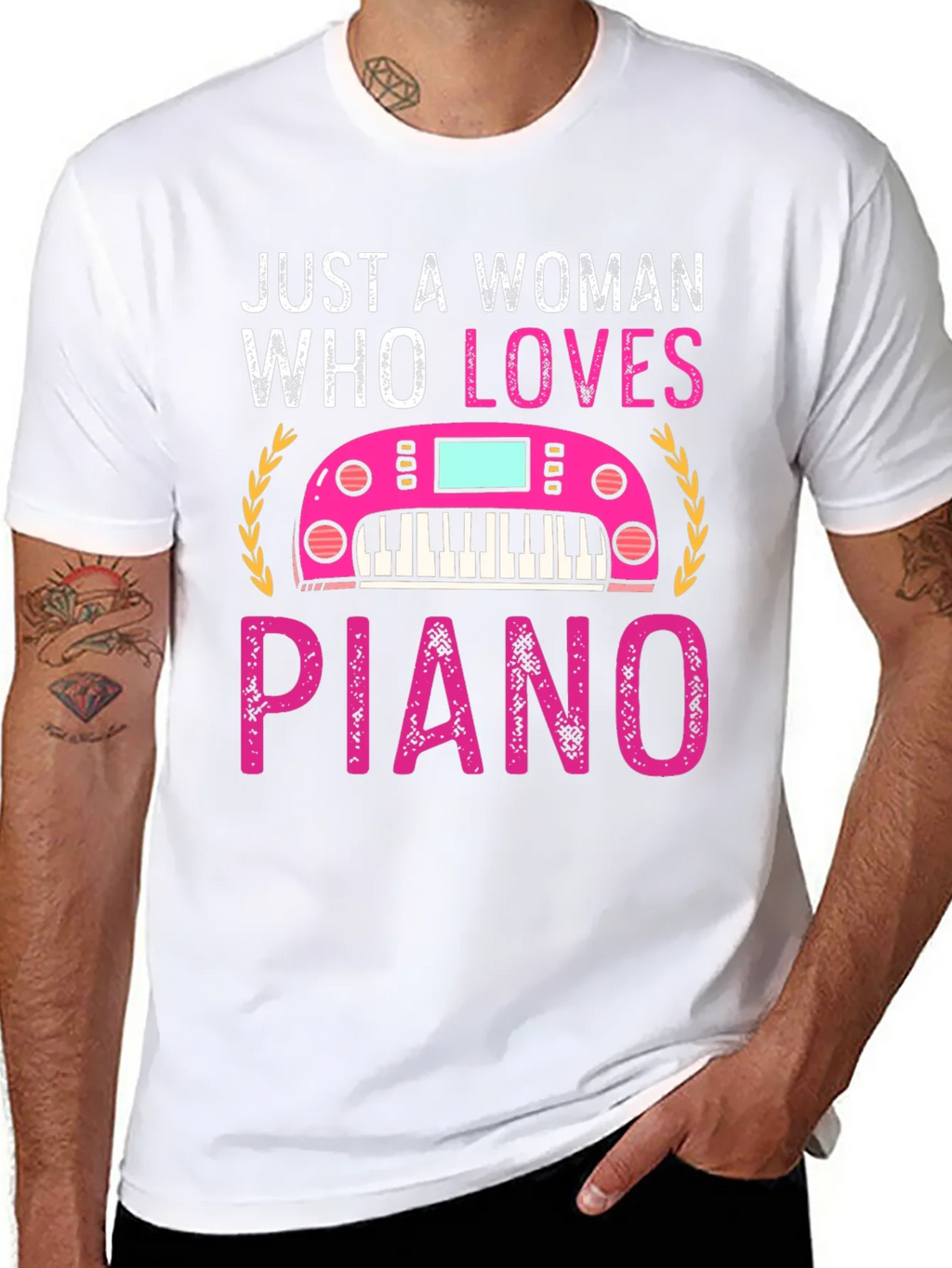 Just A Woman Who Loves Piano T-Shirt