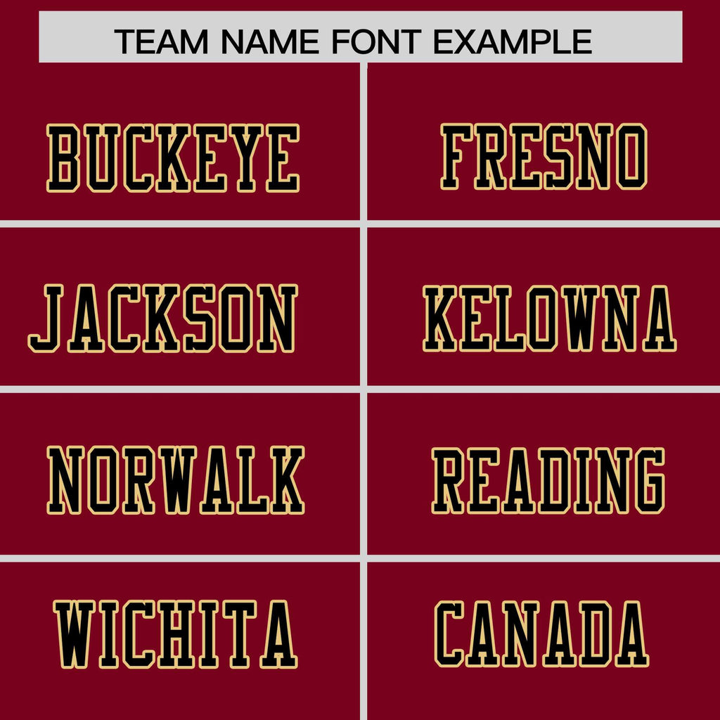 Custom Crimson Black-Khaki Personalized Classic Authentic Football Jersey