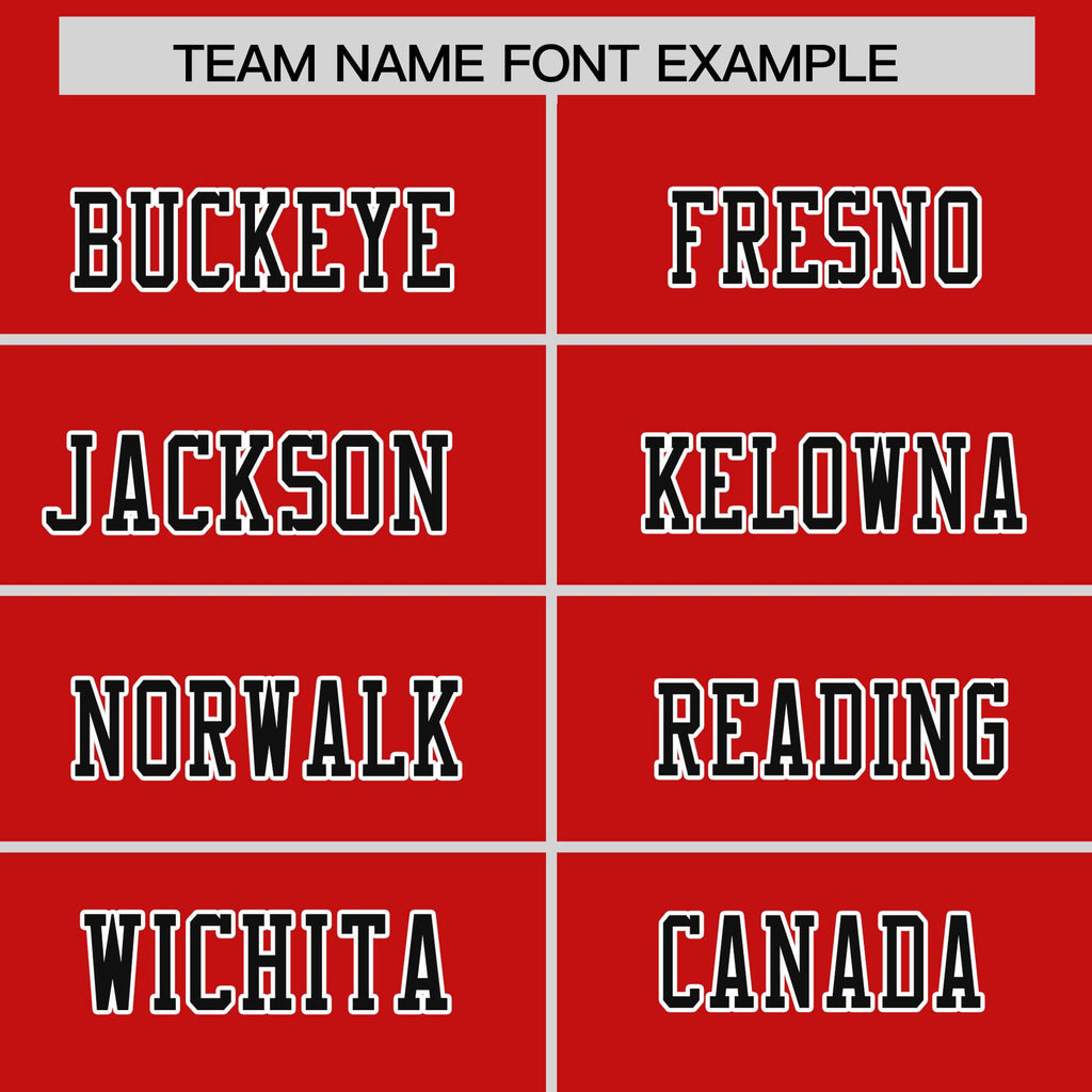 Custom Red Black-White Personalized Classic Authentic Football Jersey