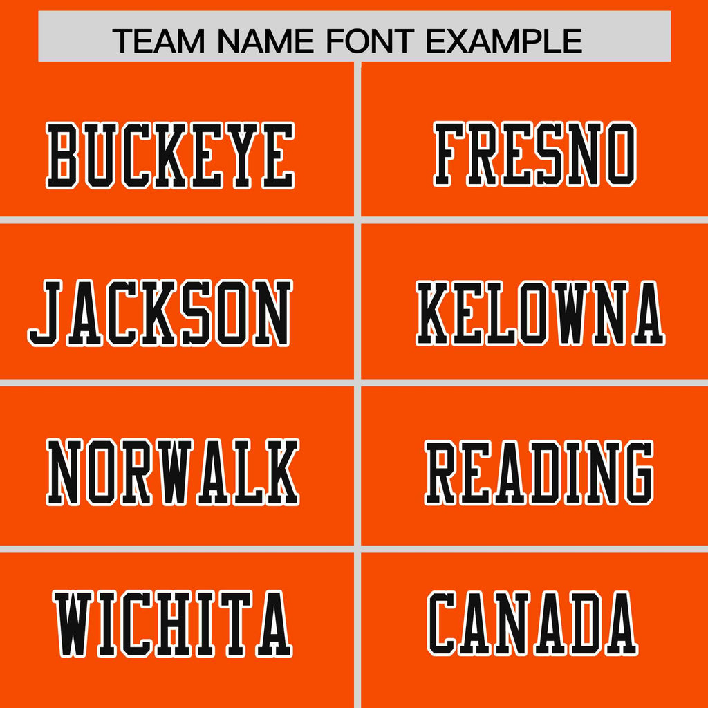 Custom Orange Black-White Personalized Classic Authentic Football Jersey