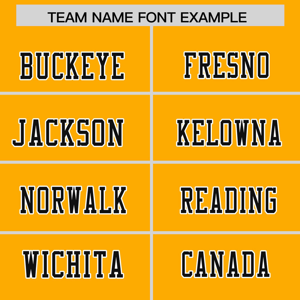 Custom Yellow Black-White Personalized Classic Authentic Football Jersey