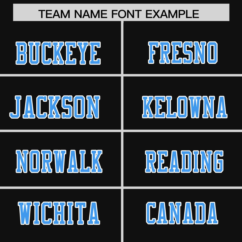 Custom Black Powder Blue-White Personalized Classic Authentic Football Jersey