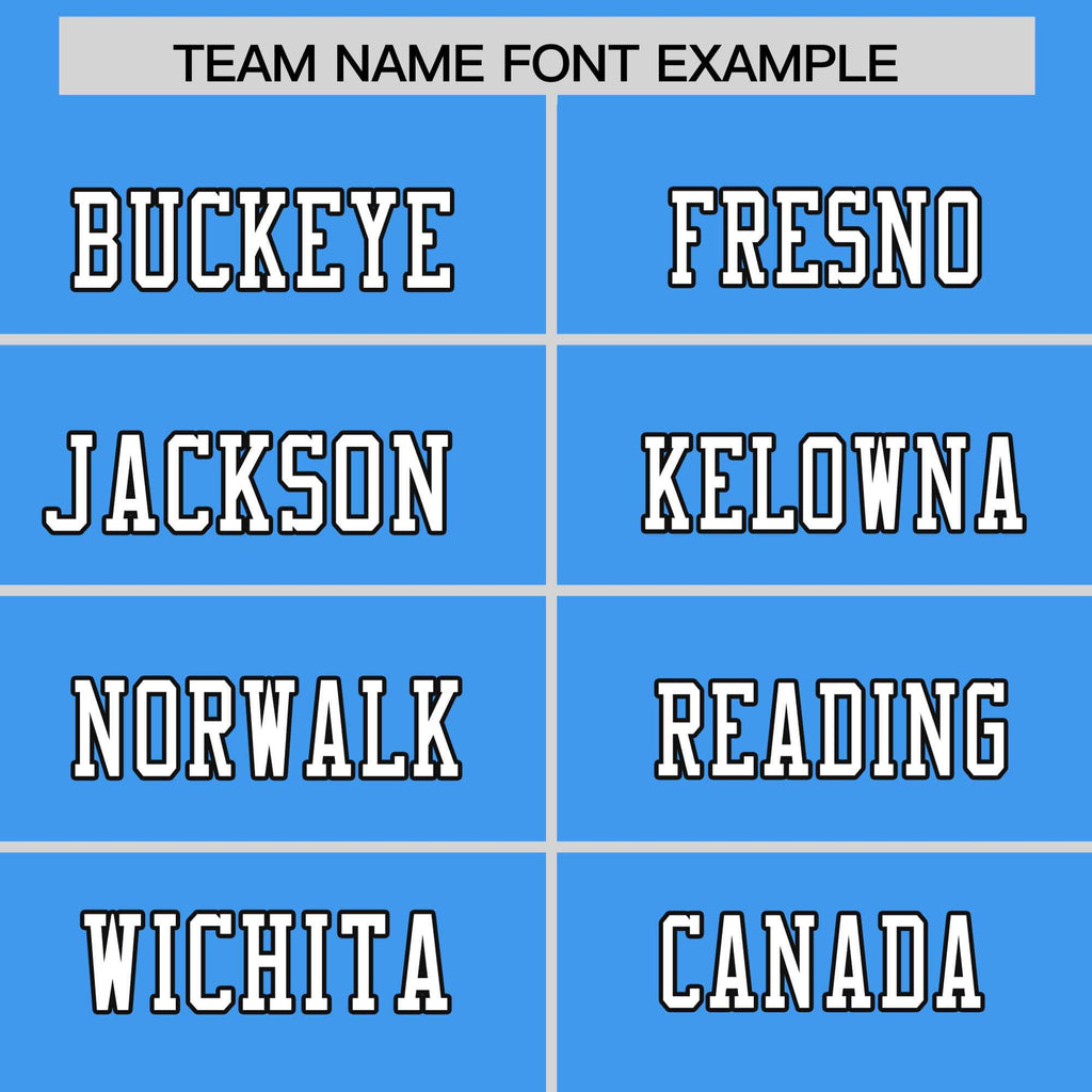Custom Powder Blue White-Black Personalized Classic Authentic Football Jersey