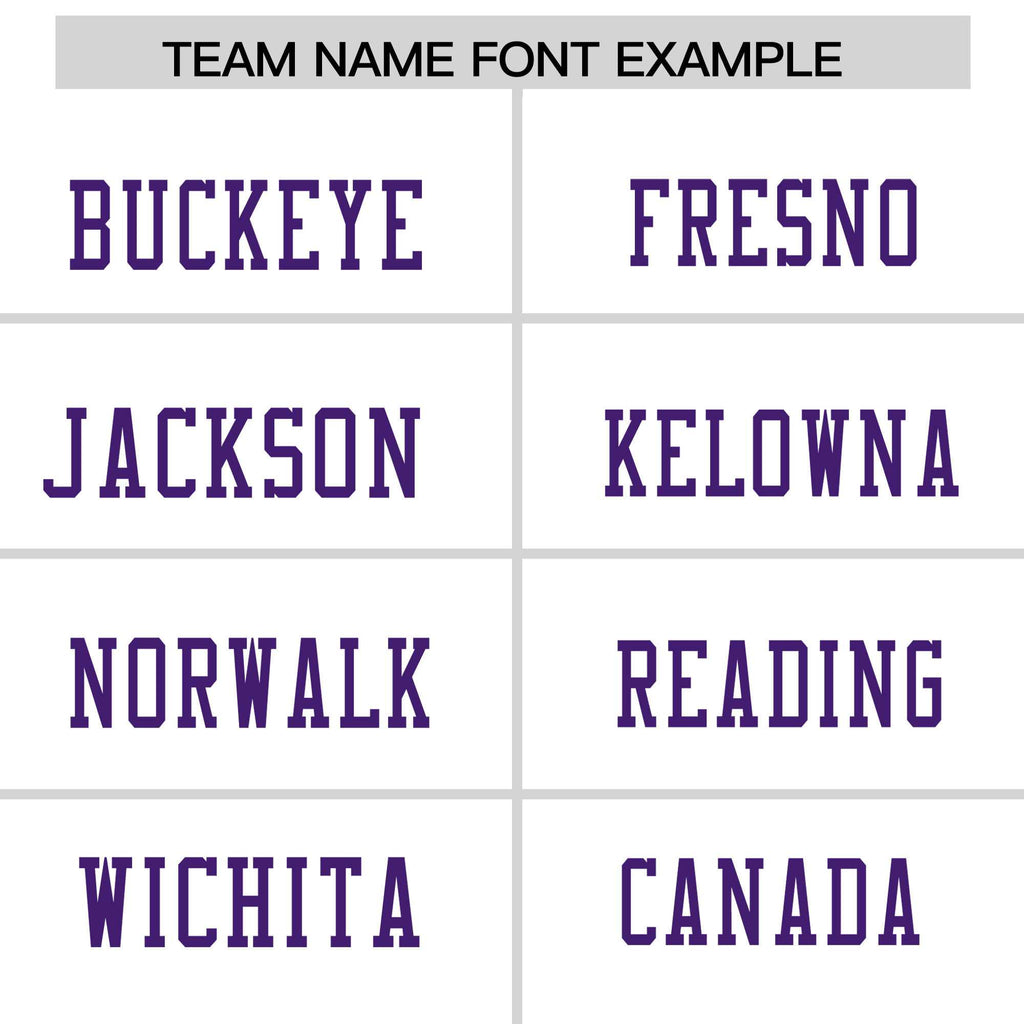 Custom White Purple Personalized Classic Authentic Football Jersey