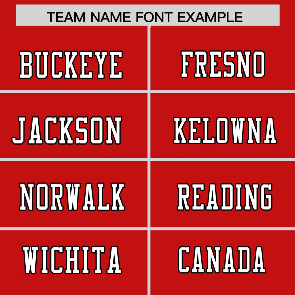 Custom Red White-Black Personalized Classic Authentic Football Jersey
