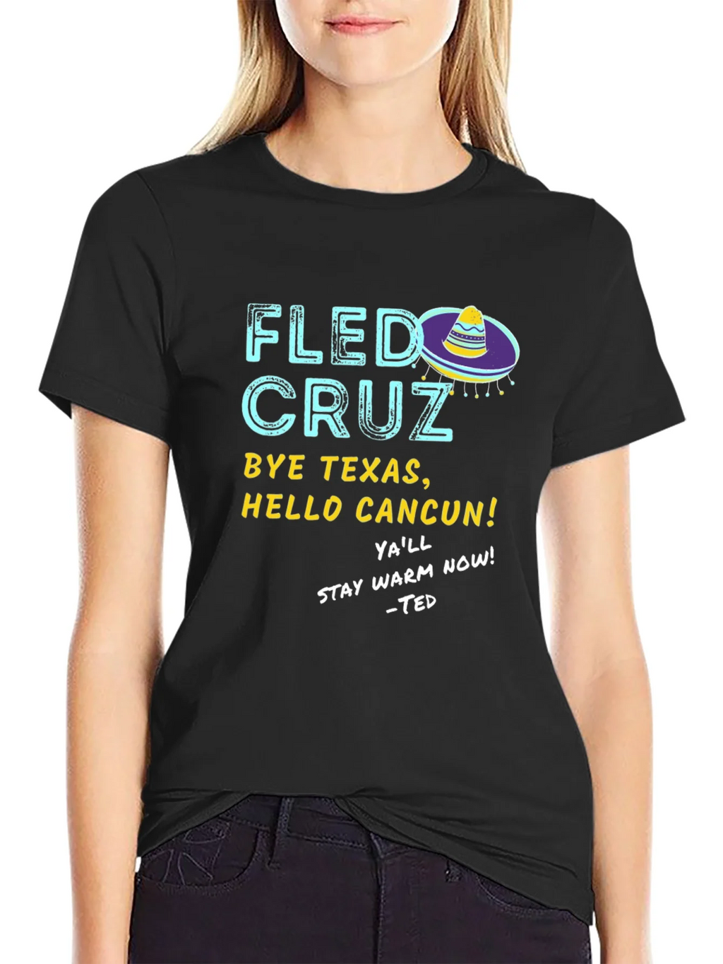 Fled Cruz Black Graphic T-Shirt