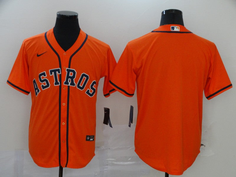 Men's Houston Astros Orange Replica Blank Jersey1