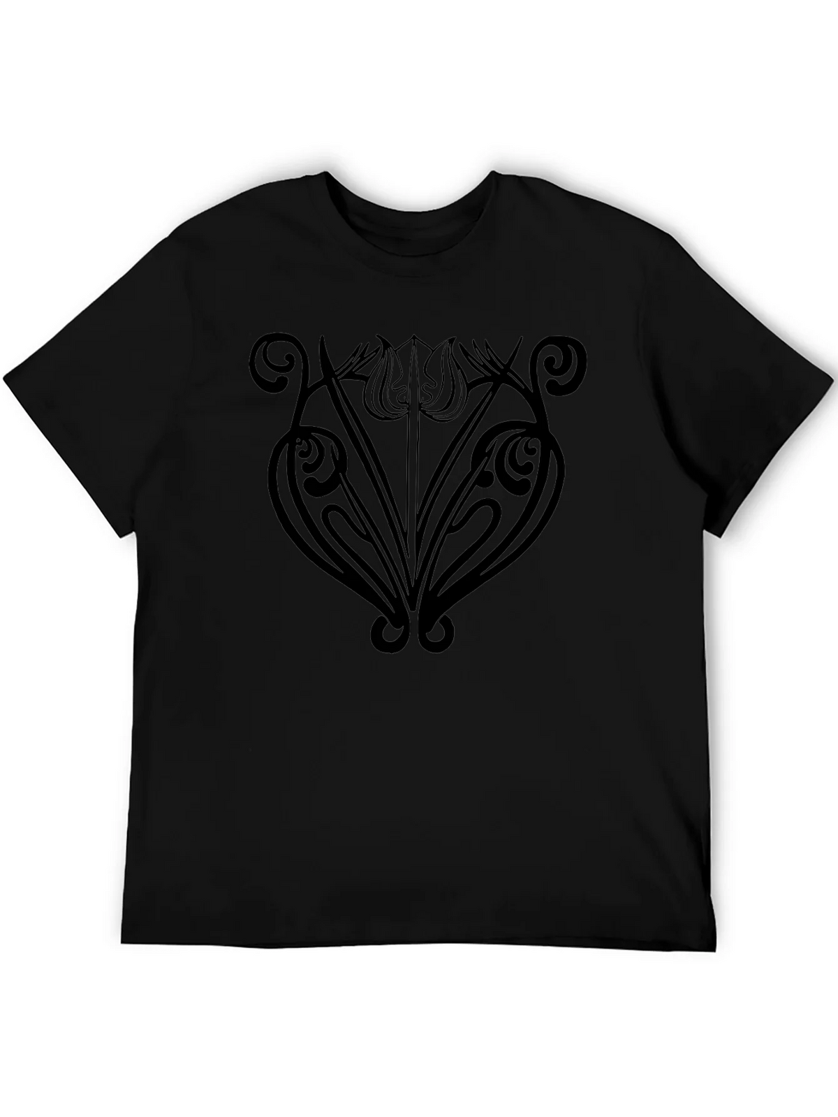 Elegant Floral Graphic Tee - Modern Art Deco Shirt