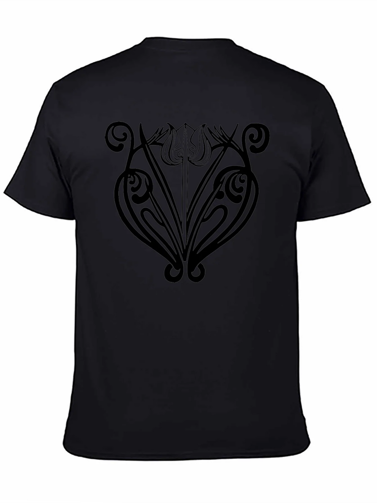 Elegant Floral Graphic Tee - Modern Art Deco Shirt