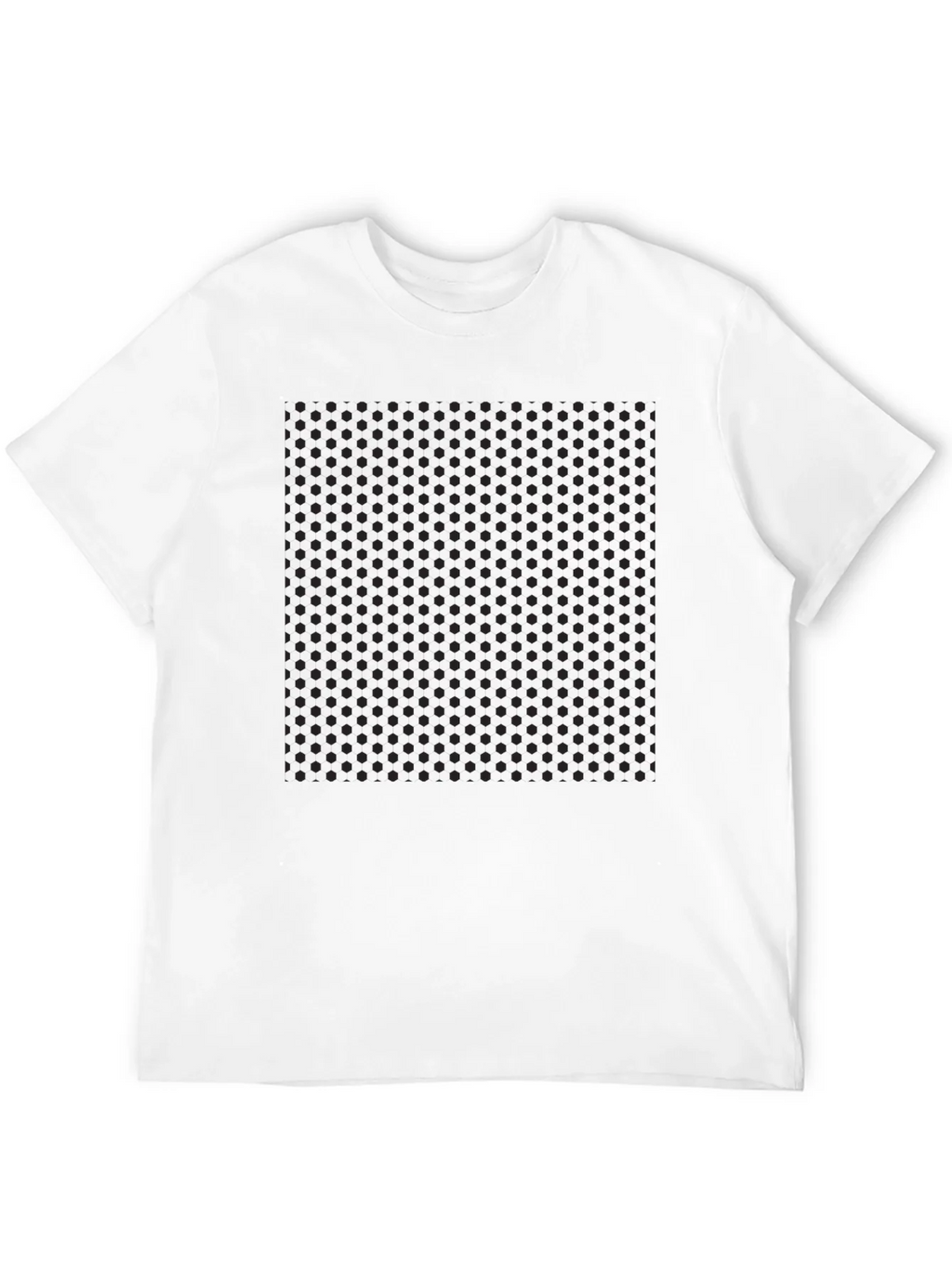 Mens Black Polka Dot Pattern T-Shirt