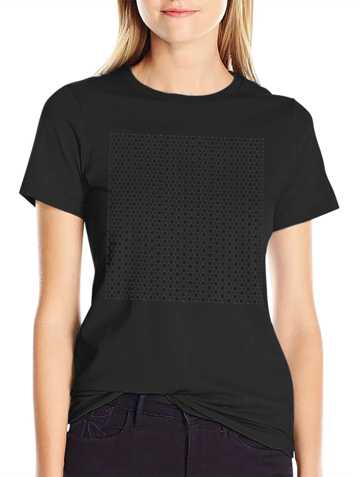 Mens Black Polka Dot Pattern T-Shirt