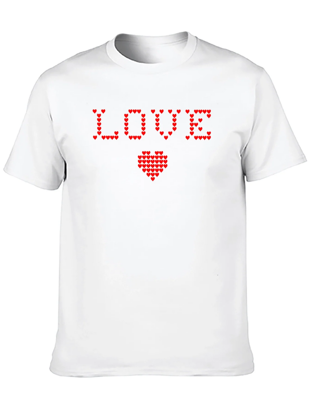 Heart Pixel Love Graphic Tee - Soft Cotton Blend