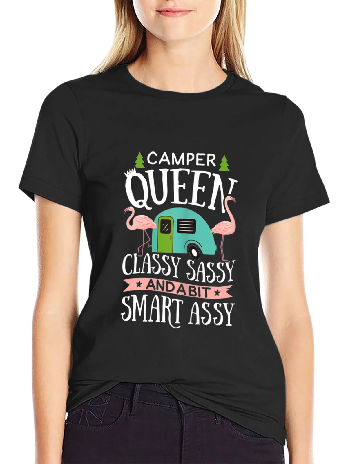 Camper Queen Graphic Tee - Classy Sassy & Smart Assy